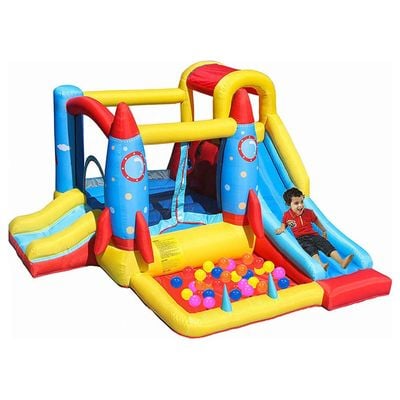 MYTS Rocket Design Inflatable Bounce Slide Water Park Bouncy Castle House